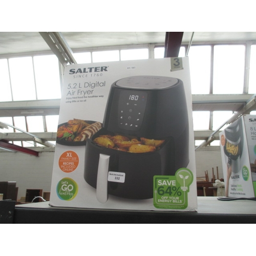 332 - New Salter 5.2 litre digital air fryer