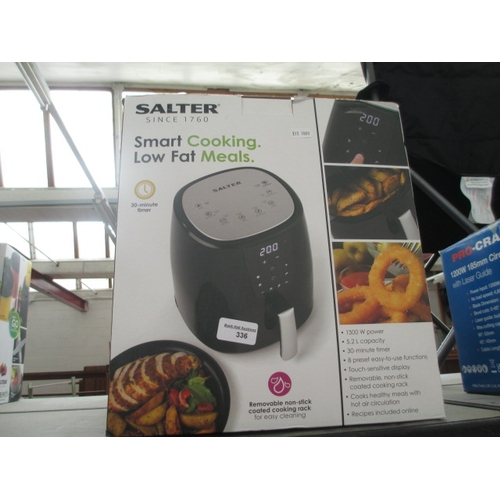 336 - New Salter 5.2 litre digital air fryer