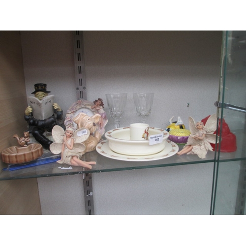 362 - Selection of pottery Inc. Royal Doulton Bunnykins and wade etc.