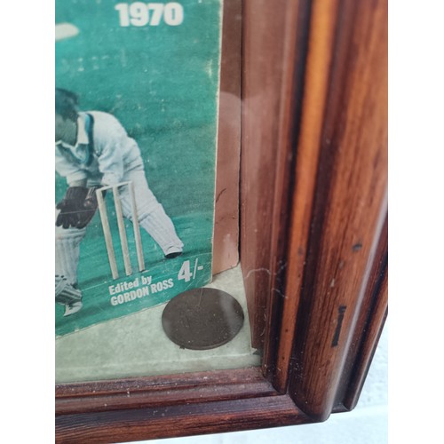 206 - Cricket memorabilia wall picture