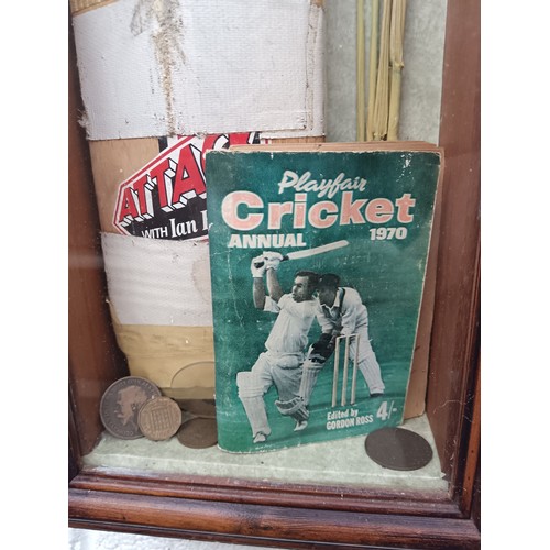 206 - Cricket memorabilia wall picture