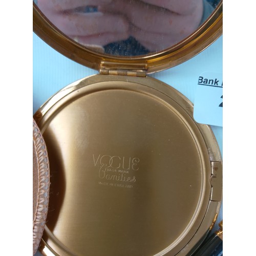 239 - Large Vogue compact and lipstick holder