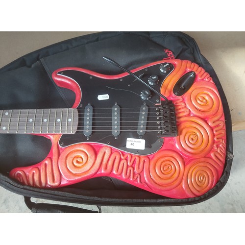 40 - Electric guitar with case