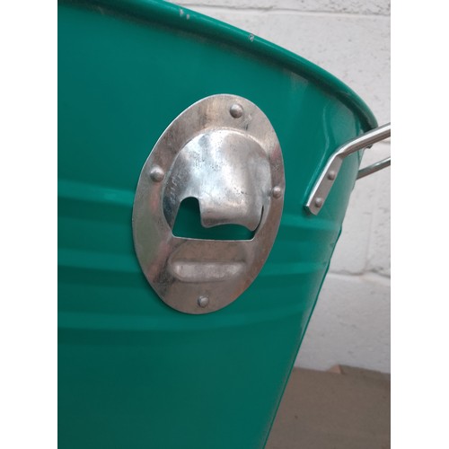 3 - Large Enamel drinks bin with bottle opener