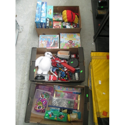 315 - Three boxes of assorted toys and games