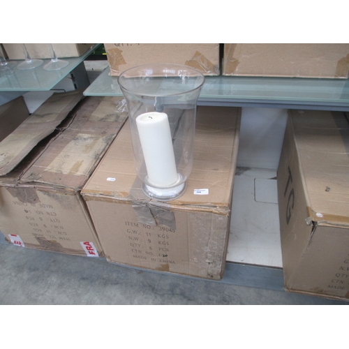 220 - 12 boxed large candle vases