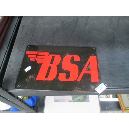 373 - Enamel BSA sign 20x30 cm