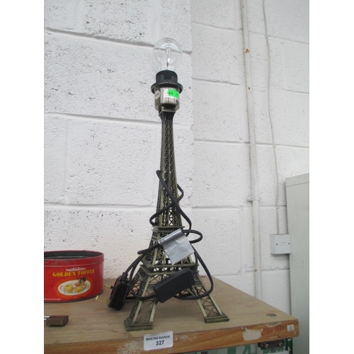 327 - Ornate Eifel Tower lamp, working