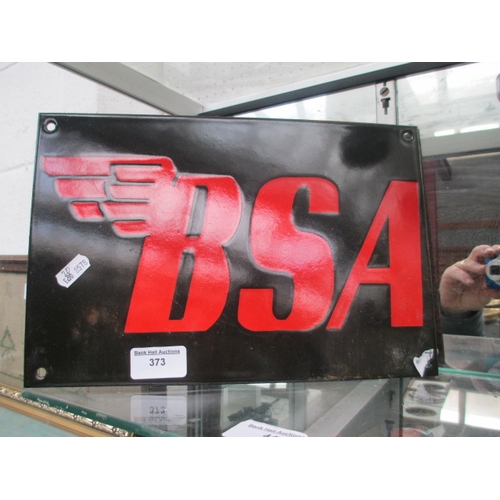 373 - Enamel BSA sign 20x30 cm