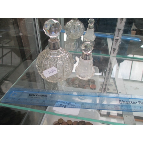 375 - Two silver ring scent bottles