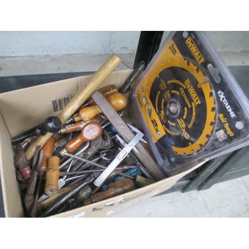 378 - Box of assorted hand tools