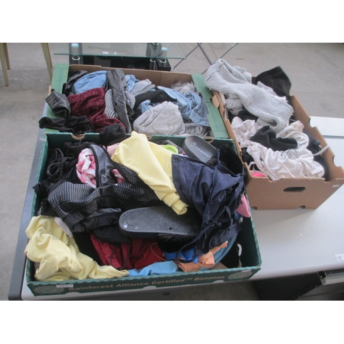 100 - Three boxes of assorted clothing