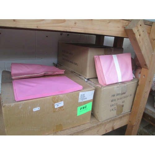 20 - Three boxes of pink envelopes, two different sizes