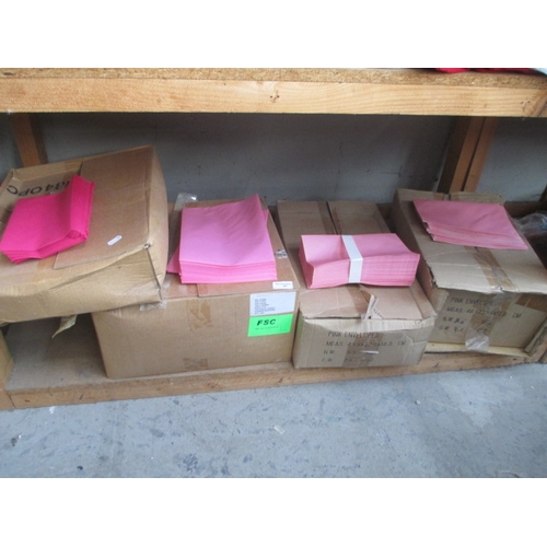 41 - Four boxes of pink envelopes various sizes