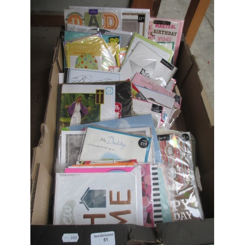 51 - Box of assorted greetings cards