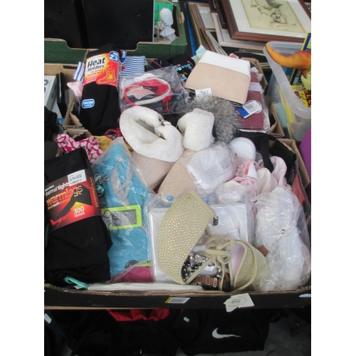 67 - Two boxes of assorted clothing, mostly new items