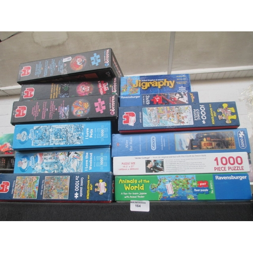 164 - 12 assorted jigsaw puzzles