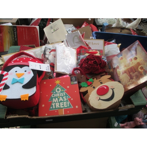 183 - Box of assorted Christmas items