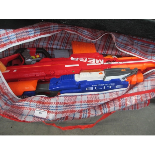 188 - Bag of assorted Nerf guns