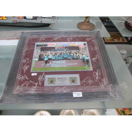 211 - Burnley FC Coca-Cola championship playoff winners 2009 limited edition 41/50 signed photograph