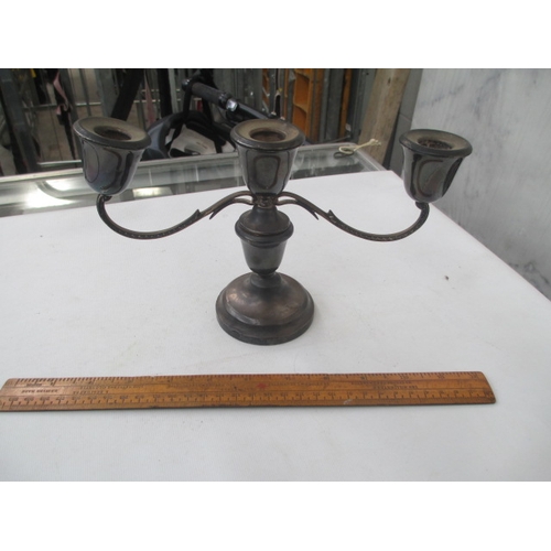 256 - Silver hallmarked candelabra weight 256 grams