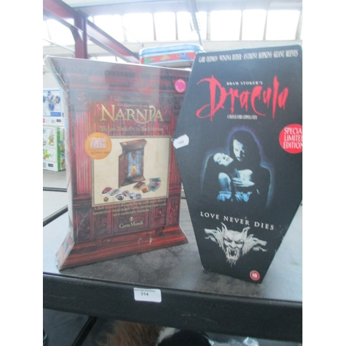 314 - Dracula love never dies video and Narnia playing card collection