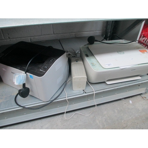 358 - Lot inc HP printer, Samsung printer and Tech speakers