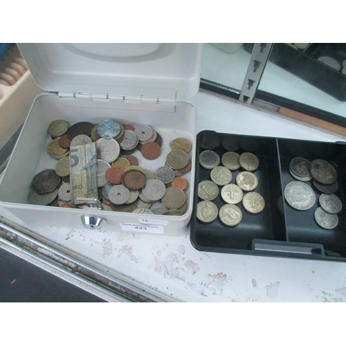 423 - Cash tin of old coins