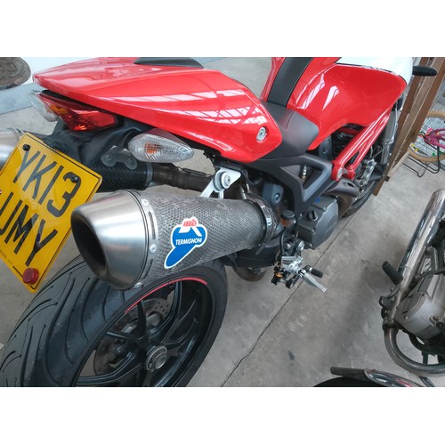 160 - Ducati 796 monster motorbike reg YK13 UMY mileage 6537 MOT September 2025