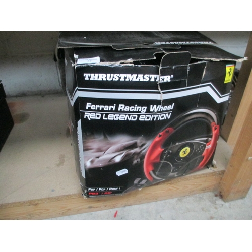 37 - Thrustmaster Ferrari gaming racing set