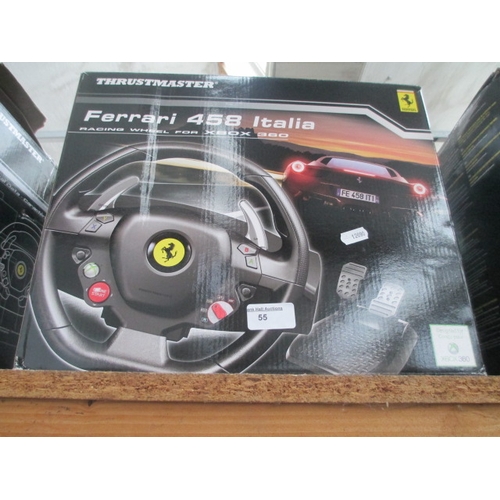 55 - Thrustmaster Ferrari gaming racing set