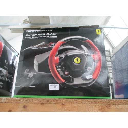 62 - Thrustmaster Ferrari gaming racing set