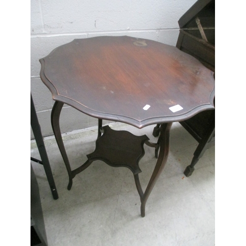 638 - A vintage 2 tier mahogany window table