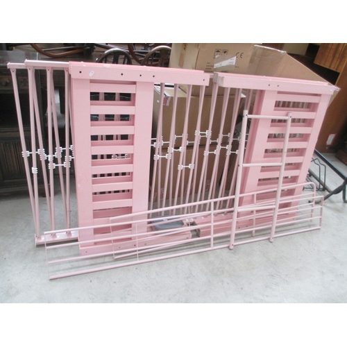 655 - A flat packed pink bunk bed