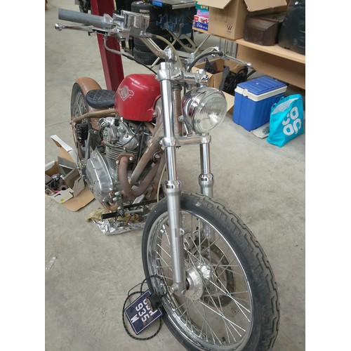 115 - 1981 Yamaha XS650 full engine rebuild new Harley Davidson front end folks custom exhaust pipes (need... 