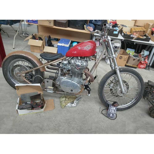 115 - 1981 Yamaha XS650 full engine rebuild new Harley Davidson front end folks custom exhaust pipes (need... 