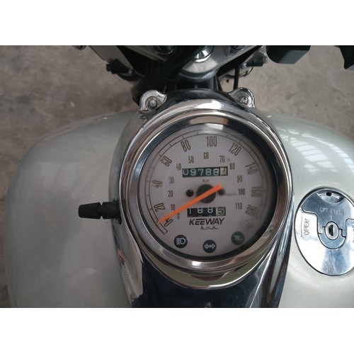 119 - Excellent condition 2008 Keyway land Cruiser 250cc motorcycle. Mileage 9788, Mot till 24/07/25. Brak... 