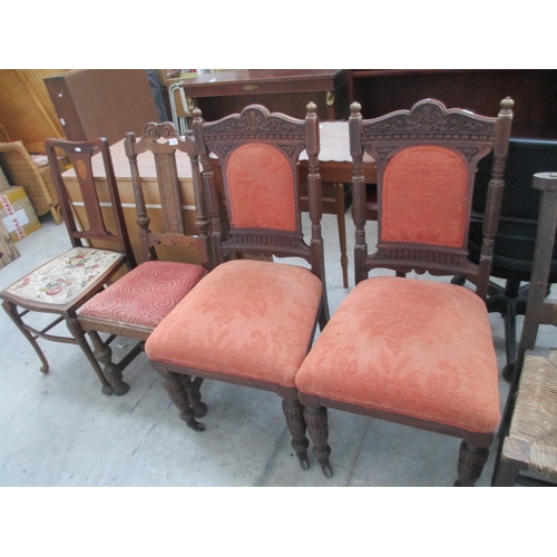 601 - 4 x assorted vintage chairs