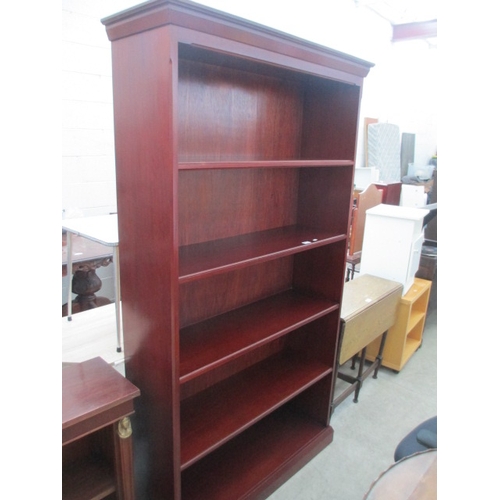 621 - A large mahogany open bookcase