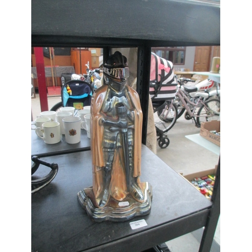 304 - Decorative iridescent fire place knight, 15