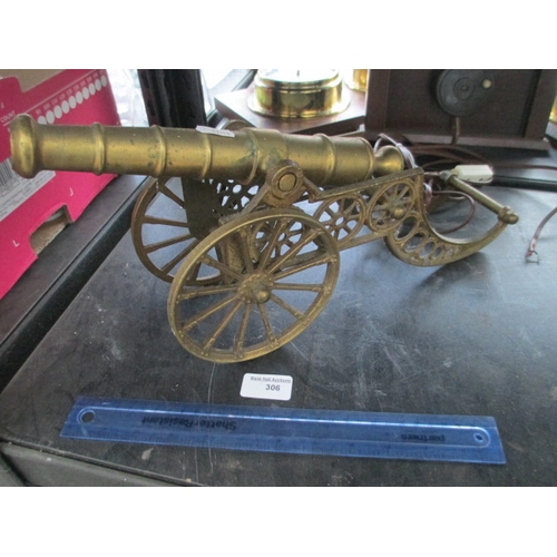 306 - Large brass cannon 17