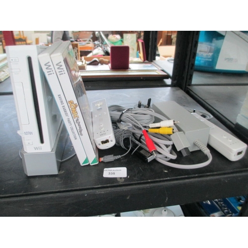 335 - Nintendo Wii with two games, powers up