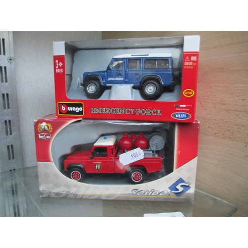 395 - Burago and Solido diecast Land Rovers