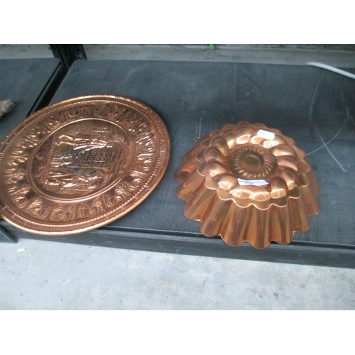 405 - Copper plate and jelly mould