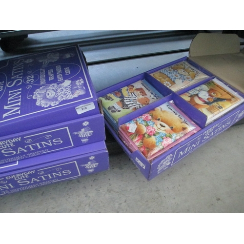 279 - Three boxes of Mini satins cards