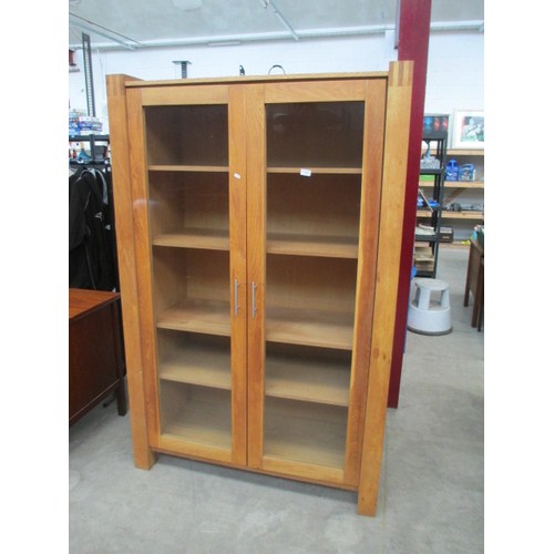 631 - Modern 2 door bookcase/display cabinet