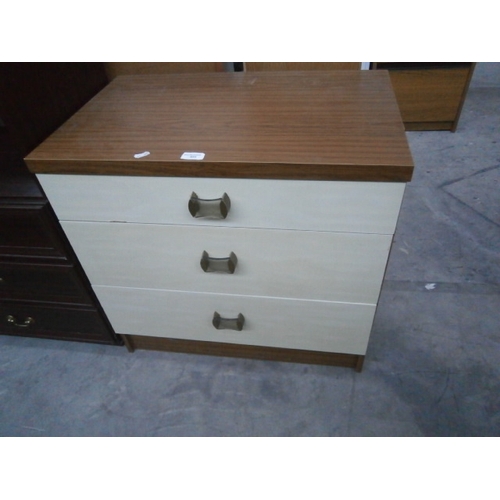 622 - A retro 3 drawer bedroom chest