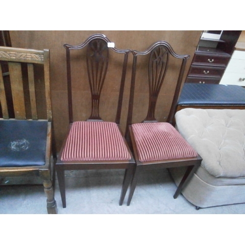 630 - A pair of vintage dining chairs