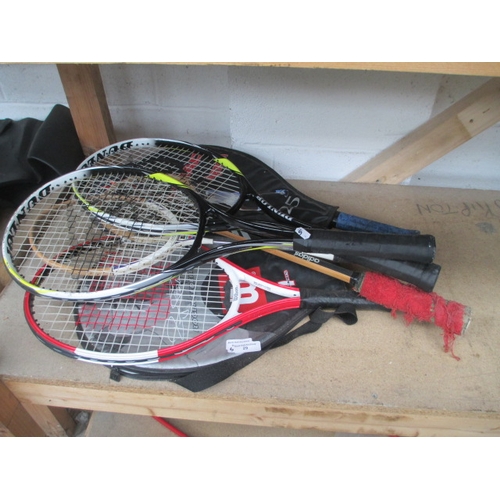 29 - Seven assorted sports rackets