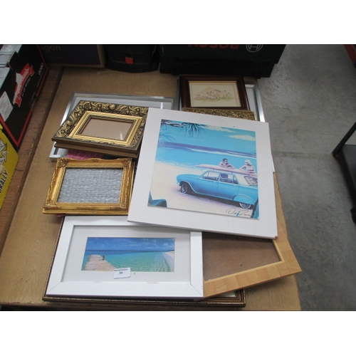 59 - Lot inc artwork and picture frames